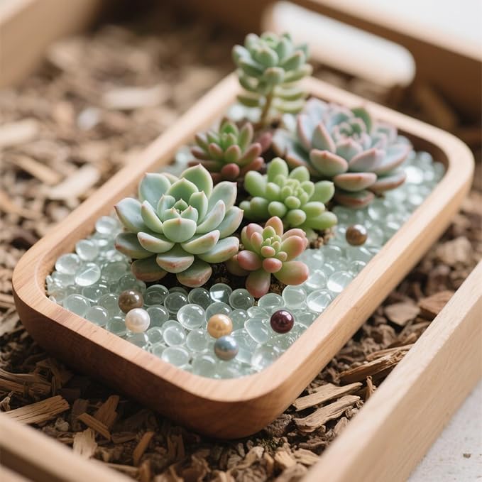 2.16LB Glass Beads Vase Filler Aquarium Gravel Decor Flat Glass Marbles Gems Pebbles Fish Tank Rocks Home Decorative Art Craft - Clear-PawvioPets