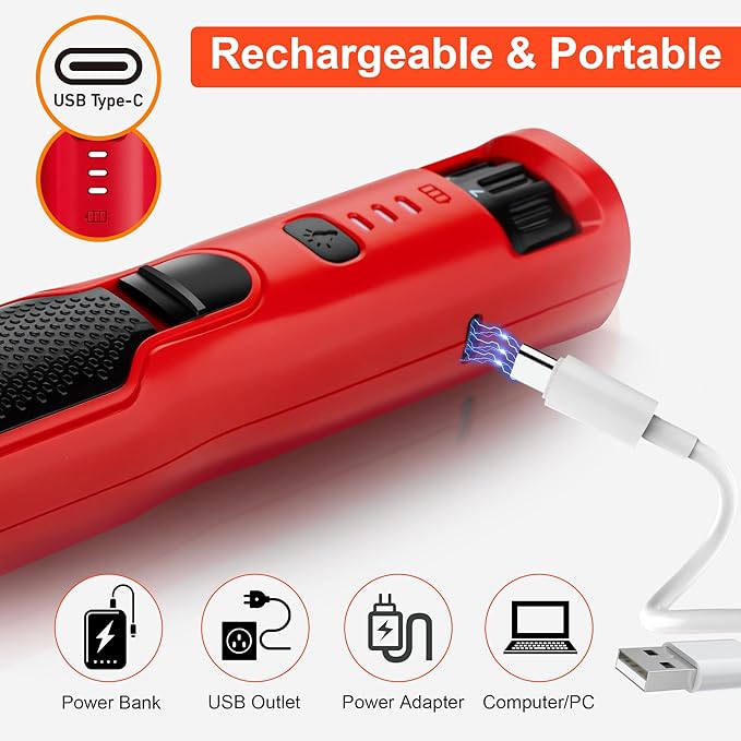 Dog Nail Grinder 7-Speed & 360° LED Light, Professional Pet Nail Grinder for Dogs and Cats, Electric Dog Nail Trimmer Painless Paws Grooming & Smoothing Tool for Large Medium Small Dogs Cats Pets-PawvioPets