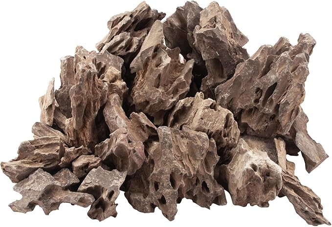 18.1 Pounds Natural Dragon Stones for Aquascaping Terrariums,Aquarium Dragon Ohko Rock (2.1 to 7.2 inch)-PawvioPets