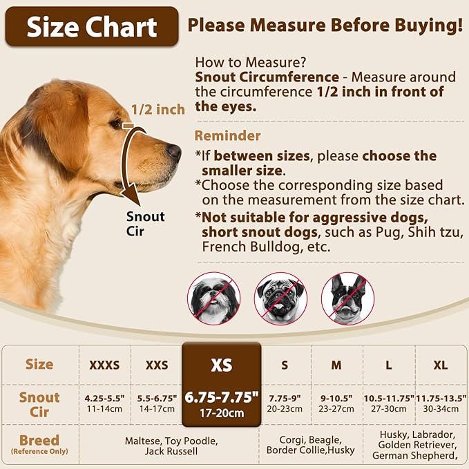 Crazy Felix Nylon Dog Muzzle for Small Medium Large Dogs Dachshund Beagle Poodle Labrador, Air Mesh Breathable and Drinkable Pet Mouth Guard for Anti-Biting Chewing Scavenging(XS, Pink)-PawvioPets