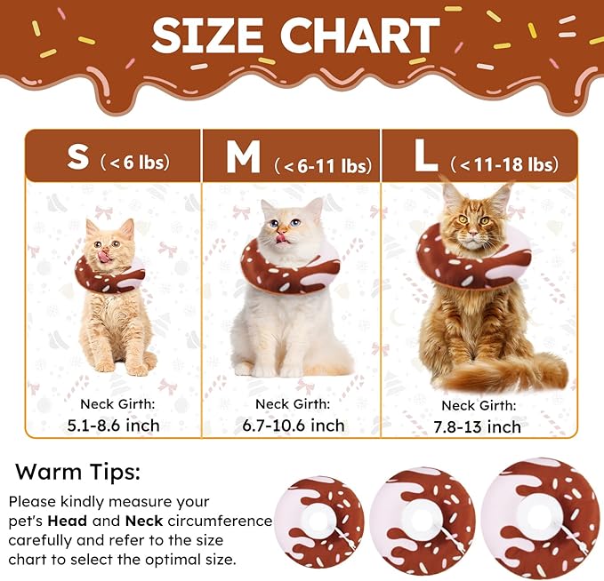 Cat Cone Collar Soft, Cat Recovery Collar for Wound Healing Cute Cat Adjustable Cat Cones to Stop Licking Comfortable Lightweight Neck Elizabethan Collars for Cats Purple-PawvioPets