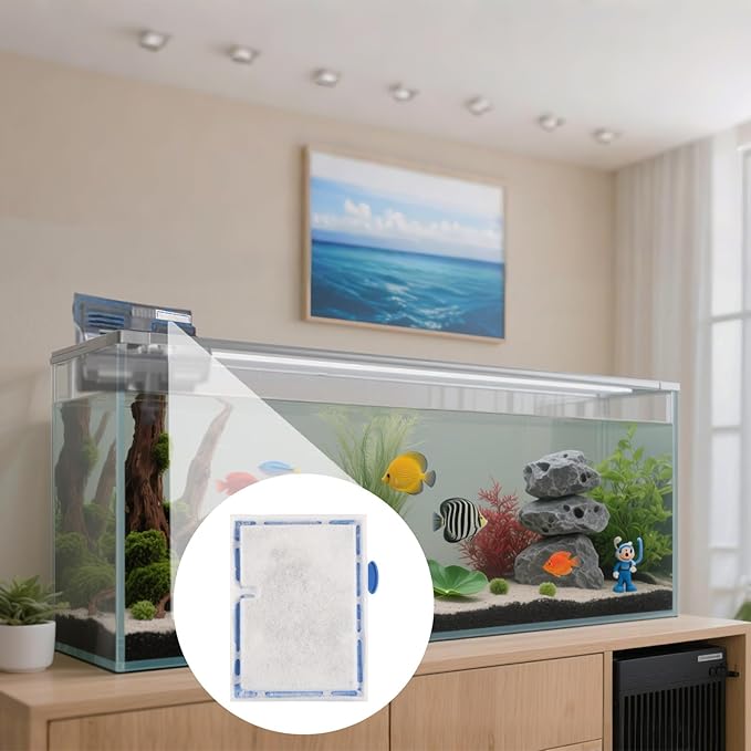 8 Packs Small Aquarium Filter Cartridges Replacement Filter Pad Compatible with QuietFlow E Internal Power Filter 10 and 1/2.5/5 Gallon Minibow Aquarium Filters-PawvioPets