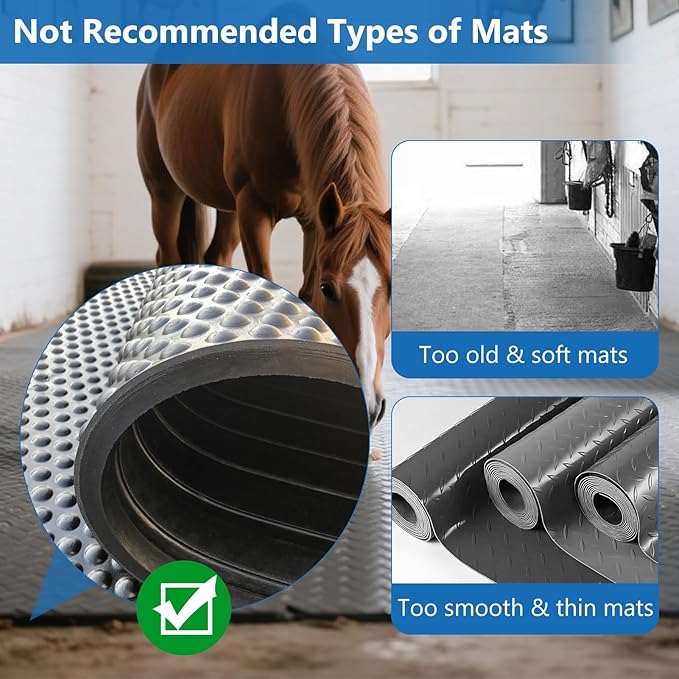 2 Piece Mat Movers Set, Heavy Duty Rubber Mat Grippers for Horse Stalls, Gym, Barn, Trailer, Stall Mat Handlers with Strong Handle and Plastic Teeth, Effortless Mat Puller for Tack Room, Barn-PawvioPets
