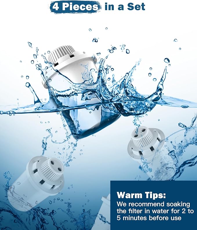 Dog Water Fountain Filters Replacement 4 Packs, 2 Months Set of Replacement Filters for Large Pet Cat Water Fountain Dog Water Bowl Dispenser, Compatible with D2341/D2223/D2322/D2340 Models-PawvioPets