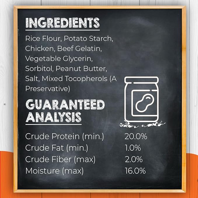 Canine Naturals Peanut Butter Chew - 100% Rawhide Free Dog Treats - Made with Real Peanut Butter - All-Natural and Easily Digestible - 5 Pack of 7 Inch Large Rolls for Dogs 50-75lb-PawvioPets