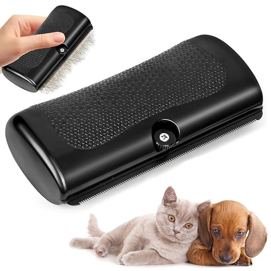 2025 Upgrade Deshedting Dog Brush & Cat Brush - Dog Undercoat Brushs with Comfort Grip, Pet Hair Removal Tool for Shedding - Fits Short Hair Pets (4 Inches)-PawvioPets