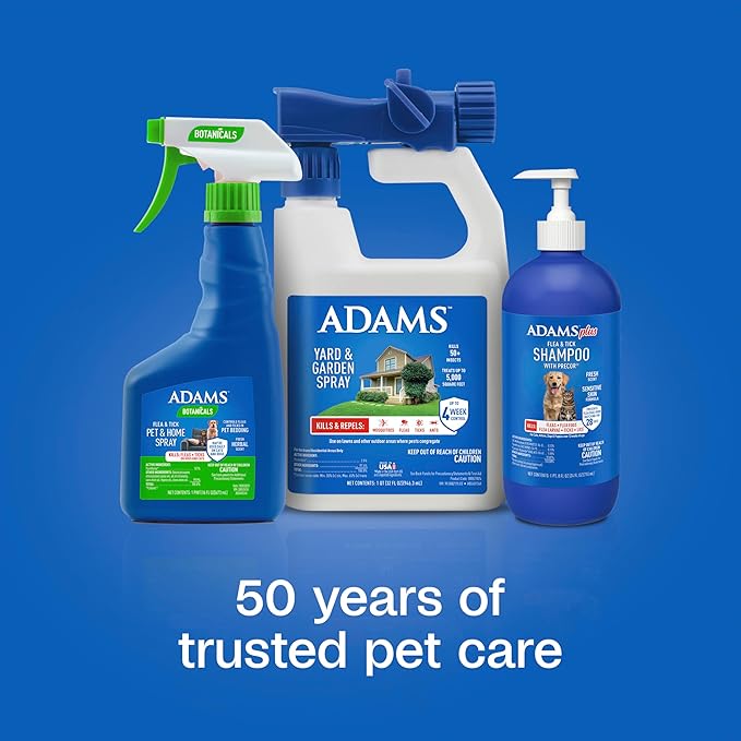 ADAMS Plus Flea & Tick Shampoo with Precor IGR for Cats, Kittens, Dogs & Puppies Over 12 Weeks Of Age, Sensitive Skin Flea Treatment, Kills Adult Fleas, Flea Eggs, Ticks, and Lice, 1 Gallon-PawvioPets