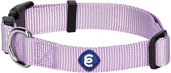 Blueberry Pet Essentials Lavender Dog Collar for Large Dogs | Adjustable Classic Nylon Dog Collars | Comfortable Dog Collar | Stylish Dog Collar for Pet Lovers | 18-26'' Neck-PawvioPets