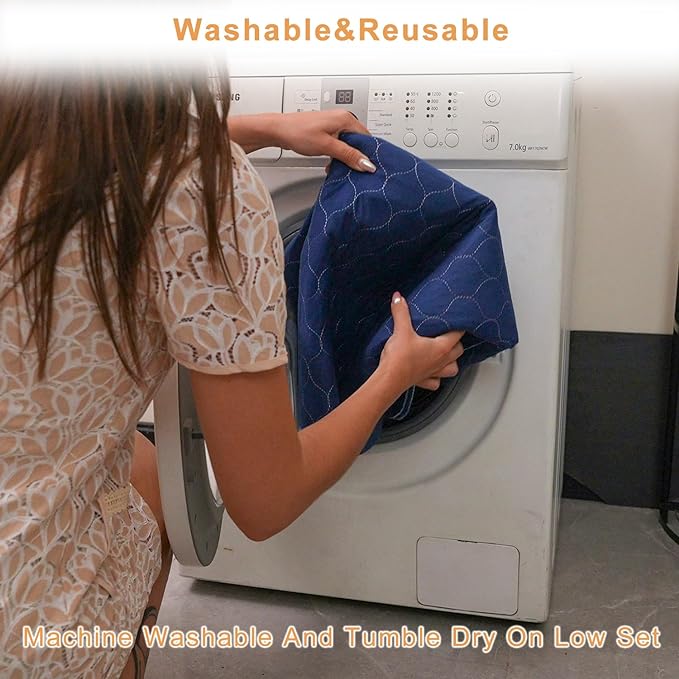 2Pack Dog Pads Washable 53”x65”, Extra Large Puppy Pads Waterproof, Super Absorption, Anti Skid Whelping Pad for Puppy Pen-PawvioPets