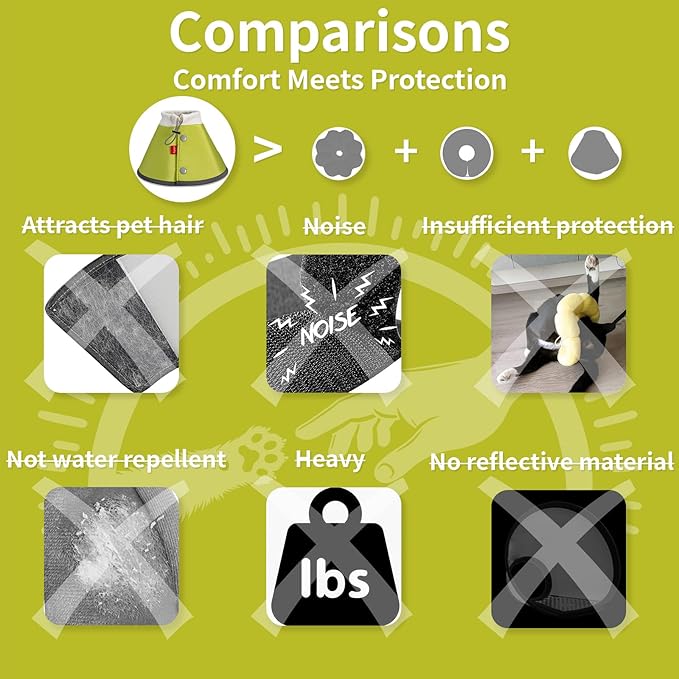 Agape Soft Dog Cone for Small Dogs & Cats, Comfy Dogs Recovery Collar After Surgery, Adjustable E Collar Alternative to Stop Licking, Protective Elizabethan Cones for Pup&Kitty, Comfortable Dog Cones-PawvioPets