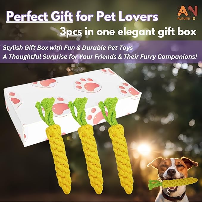 3PCS Yellow Woven Pet Chew Set, Puppy Teething Chews, Dog Chew Accessories, Cat Interactive Chews, Durable Braided Chews for Pets-PawvioPets