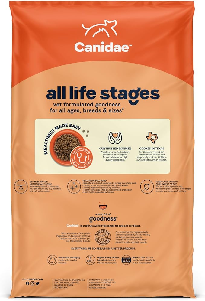 CANIDAE All Life Stages Lamb Meal & Rice Formula Dog Dry 27 Pound (Pack of 1)-PawvioPets