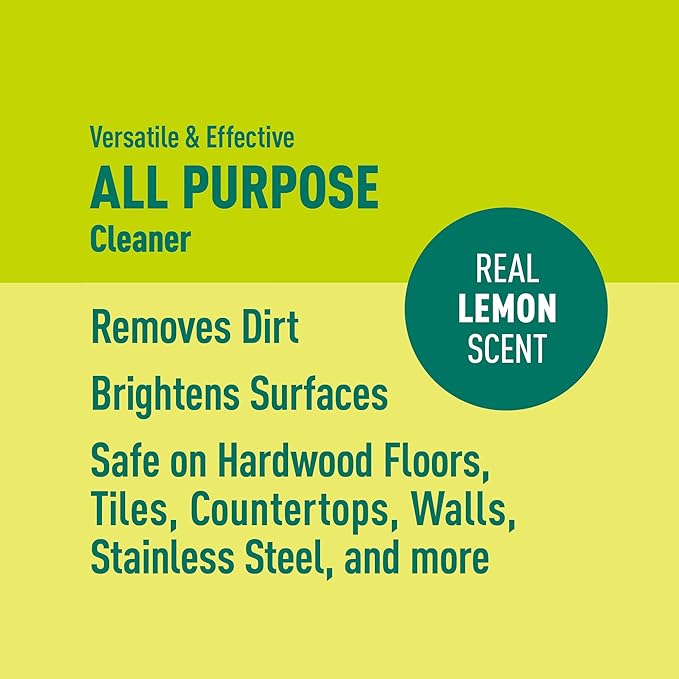 Amazon Brand – Presto! All Purpose Cleaner, Lemon Scent, 32 fl oz, Pack of 2-PawvioPets