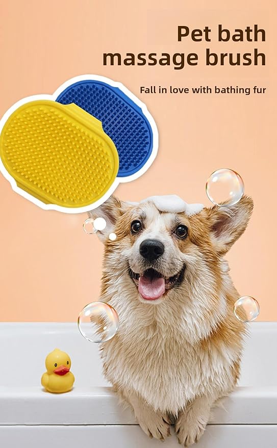 4PCS cat self groomer,cat brushes for indoor cats,Adjustable silicone self-cleaning massage tool for scratching, bathing, massaging, cleaning hair for cats and dogs-PawvioPets