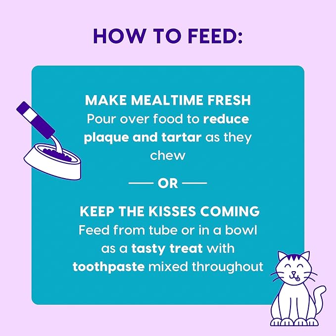 Ark Naturals Kiss Me-Ow Lickable Dental Cat Treats, Chicken Flavored, No Artificial Flavors, 2 Ounces (Pack of 6)-PawvioPets