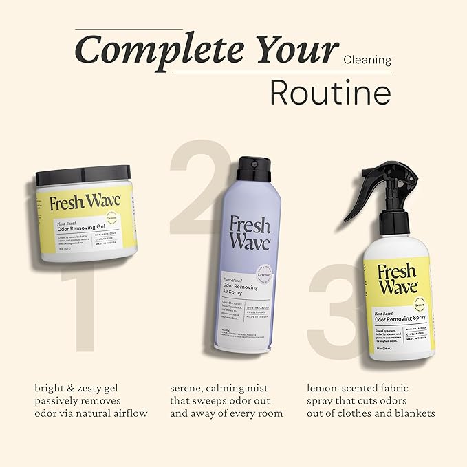 Fresh Wave Lemon Odor Removing Gel, 15 oz. | Odor Absorbers for Home | Safer Odor Relief | Natural Plant-Based Odor Eliminator | Every 15 oz. lasts 30-60 Days | For Cooking, Trash & Pets-PawvioPets