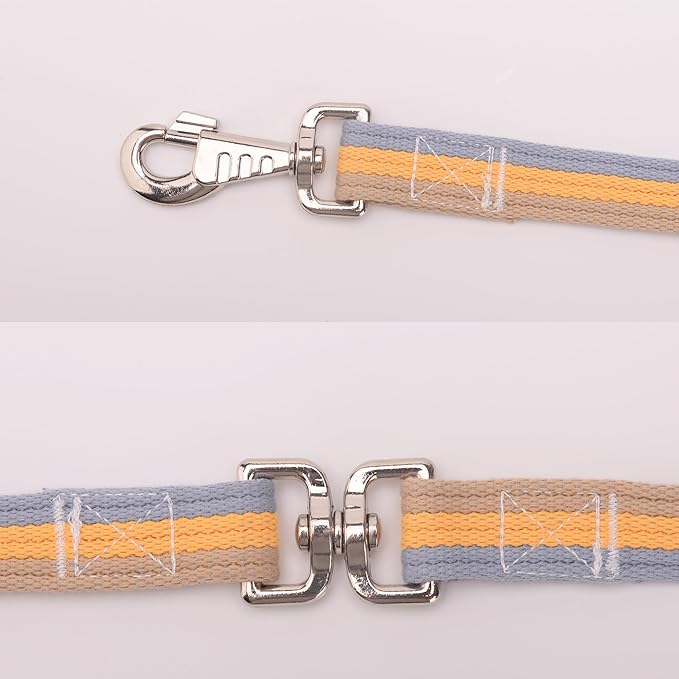 Cord Cotton Lunge Line with Rubber Stop，Equine Lunge Line for Horses with Swivel Bolt Snap，24 ft (Contrasting Colors, 24ft)-PawvioPets