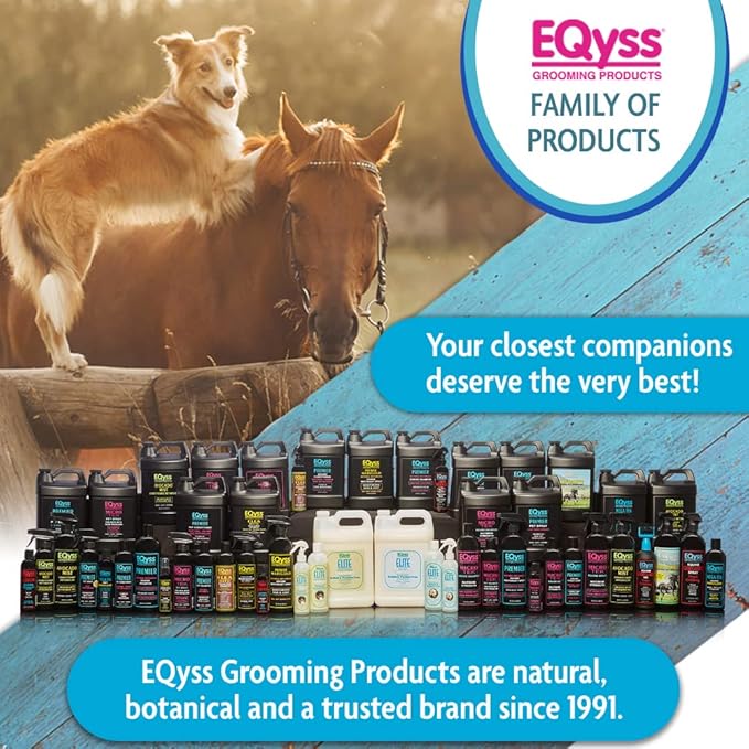 EQyss Premier Marigold Equine Coat Conditioning Spray - Moisturize Horse's Skin & Coat, Add Shine, Detangle, Repel Dirt & Dust, Silicone-Free (32 oz)-PawvioPets