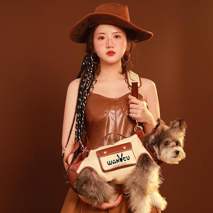 Dog Lift Harness Dog Carrier VES Harness Adjustable Leash with Small Puppy Treat Bag,Fits Most Cars,M-PawvioPets