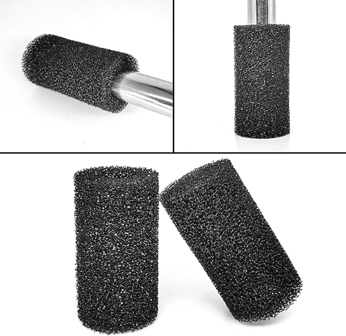 6X Pre-Filter Sponge for Aquarium Shrimp Fry Fish Tank Filter Pump Prefilter Sponge Replacement Foam Cover 3.2 X 1.6 Inch with 0.8" Hole Diameter-PawvioPets