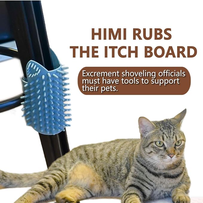 ABCOOL Cat Pet Self Grooming Comb Brush - Multi Functional Catnip Flavor Corner Massage Glove Tool for Kitten Puppy Relaxing, Extra Soft Silicone Pins Handy Hair Shedding Trimming-PawvioPets