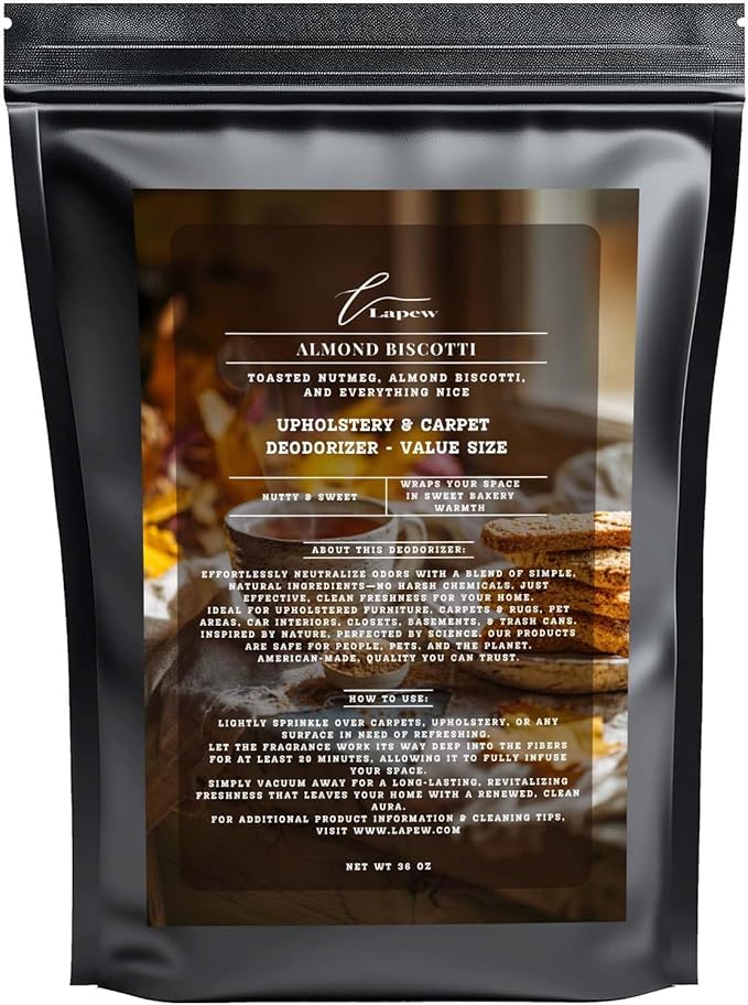 Almond Biscotti Carpet Freshener Powder Refill 36 oz | Powerful Odor Eliminator for Home | Upholstery Deodorizer | Carpet Deodorizer | Pet Urine | Cat Litter Box-PawvioPets