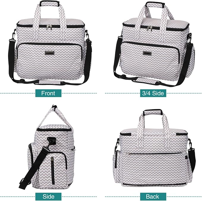 BAGLHER Dog Travel Bag, Pet Travel Bag (All Pet Travel Supplies), with 2 Pet Food Containers and 2 Collapsible Silicone Bowls; Essential Kits for Pet Travel BLW-PawvioPets