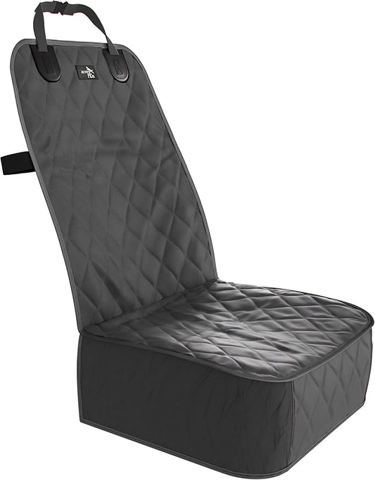 Active Pets Dog Car Seat Cover, Waterproof Front Seat Protector for SUV Truck Sedan, Pet Safety Travel Comfort System with Universal Fit, Black-PawvioPets
