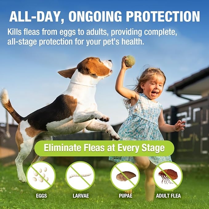 EcoVenger Flea & Tick Collar Repellent 2-Pack White, Fits Both Dogs & Cats, Built-in Pant-Based Formula Strong Repellency Slow Release, Lasting Deterrence and Protection, Pleasant Aroma, Waterproof-PawvioPets