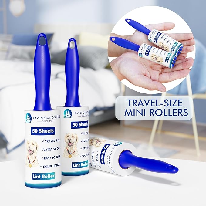 200 Sheets Mini Lint Rollers for Travel - Set of 4 Small-Sized Lint Removers Designed for Convenient Portability, Ideal for Removing Pet Hair and Debri-PawvioPets