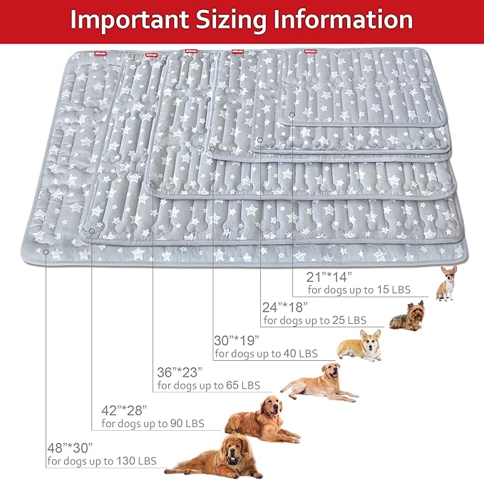 Dog Crate Mat (24" X 18"), Soft Dog Bed Mat with Cute Prints, Personalized Crate Pad, Anti-Slip Bottom, Machine Washable Kennel Pad-PawvioPets