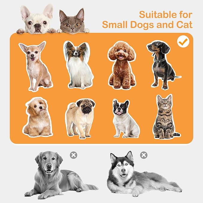 Dog Ramp Doggie Stairs with Seat Mate,Puppy Chair Get on High Bed Couch Office Window Perch,Non Slip Dachshunds Foldable Ladder,Pet Doggy Step for Small Old Dogs,Chihuahua Cat Platform Grey-PawvioPets