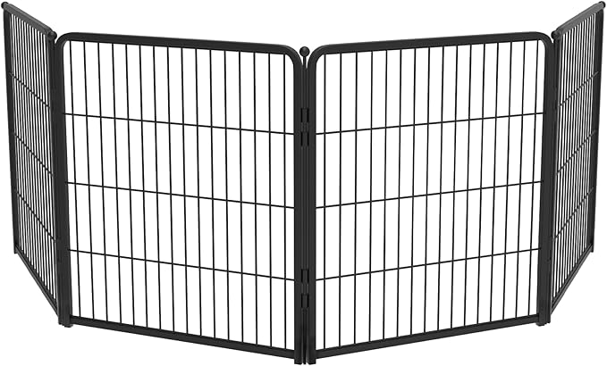 FXW Homeplus Unleashed Indoor Dog Playpen - Stress-Free and Safe Play, Heavy Duty 32 Inch 4 Wire Panels Dog Pen for Small and Medium Dogs, Black│Patented-PawvioPets
