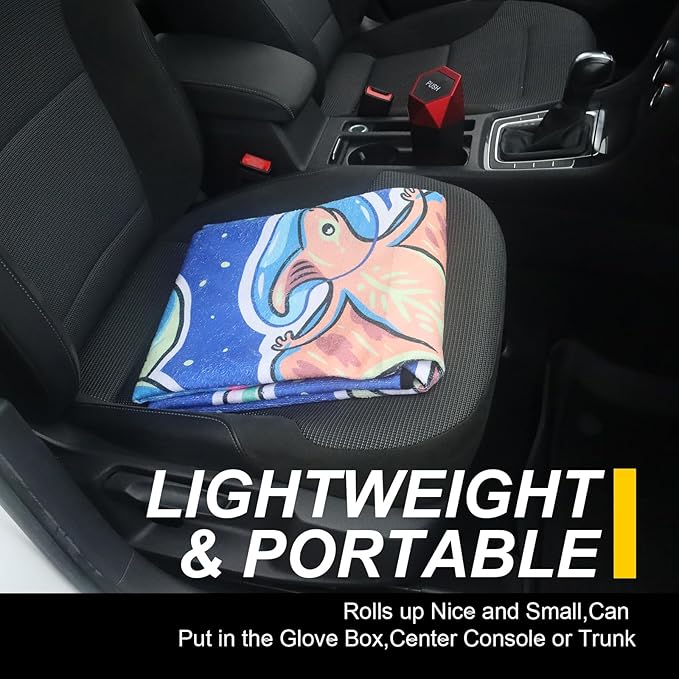 Back Seat Cover for Car Trucks Van SUV,Waterproof Rear Bench Towel Seat Covers for Dogs and Kids,Automotive Backseat Protector (Cartoon Dinosaur)-PawvioPets