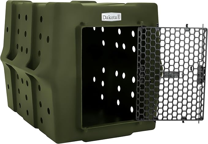 Dakota 283 Crate - Canine Rough and Tough Economy Kennel (Olive, Large)-PawvioPets