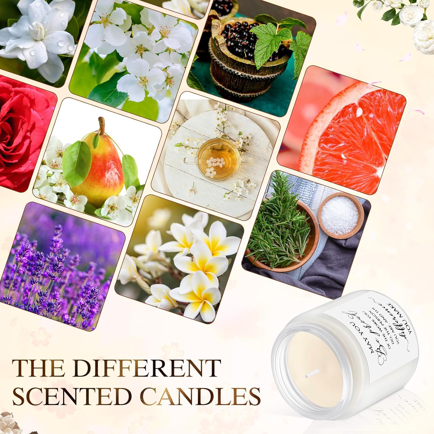 MTLEE 20 Pcs Thank You Gifts Candles 3.5 oz Employee Appreciation Inspirational Scented Soy Wax Candle Thank You Gift Christmas Gifts for Coworker Women Volunteer Teacher(Classic,White)