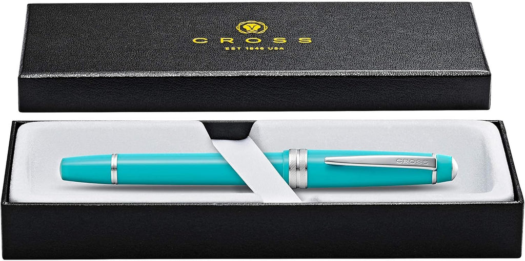 Cross Bailey Light Refillable Rollerball Pen Presented in a Everyday Gift Box - Medium Point, Black Ink, Polished Teal