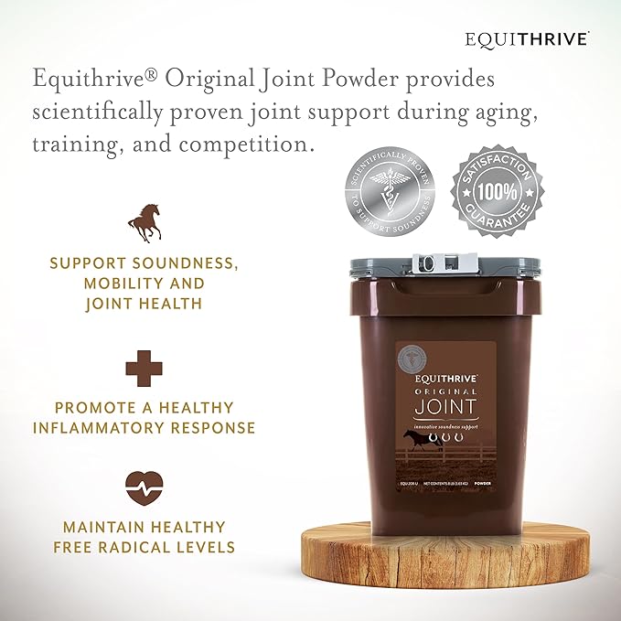 Equithrive Original Joint Supplement Powder with Resveratrol and Hyaluronic Acid for Horses, Equine Care, 8 lbs-PawvioPets