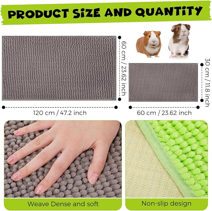 Barydat 8 Pcs Guinea Pig Cage Liner for Guinea Pig Cage Bedding Reusable Rabbit Mat Pad Washable Training Pad Animal Sleeping Bedding Mat-PawvioPets