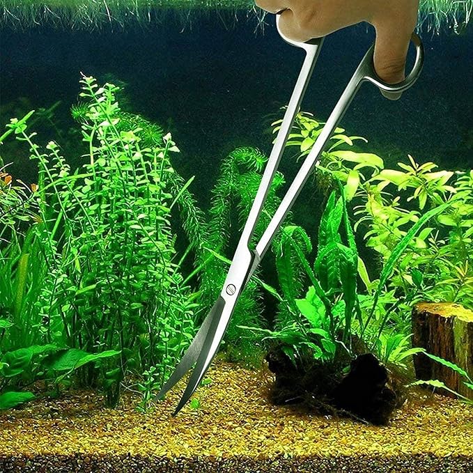 15in Aquascaping Tools, 4 in 1 Long Aquarium Tweezers Scissors Spatula, Stainless Steel Aquatic Plants Aquascaping Tools Set for Fish Starter Kits, Aquariums Tank and Terrarium-PawvioPets