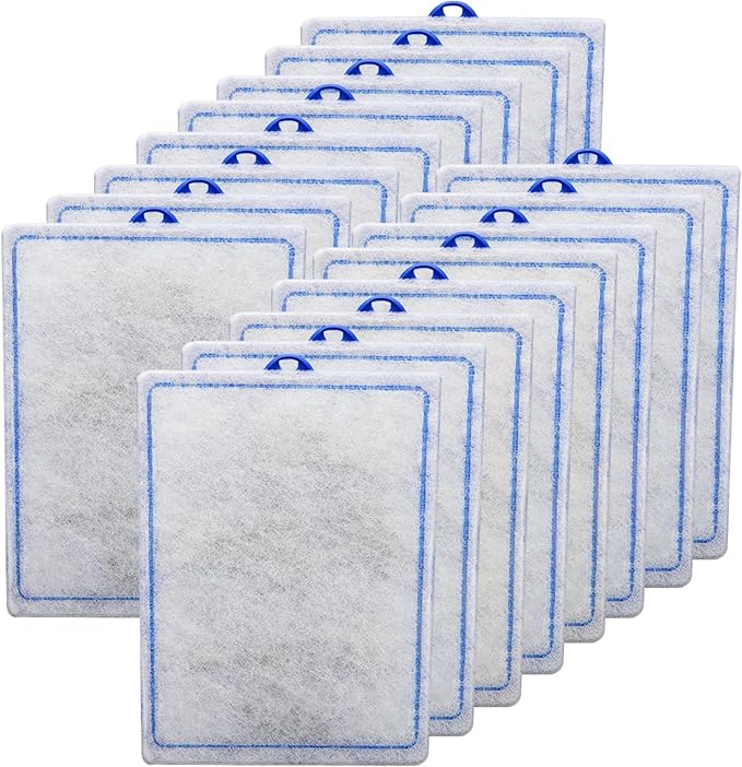 16 Count Assembled Large Filter Cartridges Compatible with Tetra Whisper Bio-Bag Filters 20i 40i IQ20/30/45/60 PF20/30/40/60, Large Replacement Filter Cartridges for Whisper Filters & Aquariums-PawvioPets
