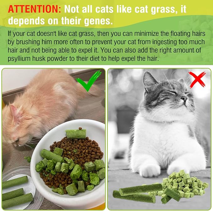 30g Cat Grass Sticks, Delicious Cat Grass Teething Stick Edible Cats Chew Toy Cat Treats Snack for Teeth Cleaning and Hairball Removal-PawvioPets