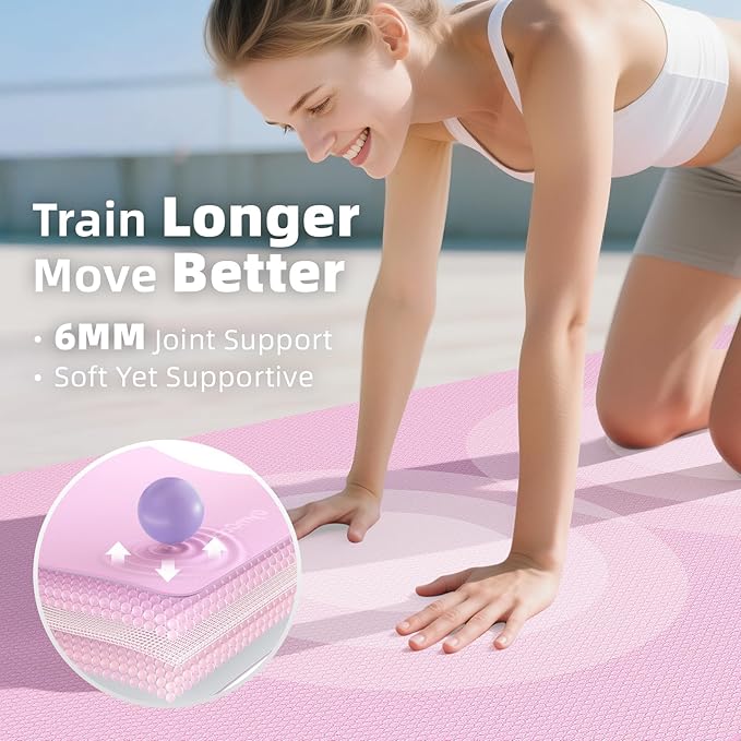 Extra Large Yoga Mat - 72"x35", 72"x48", 78"x57" - Wide TPE Exercise Mat for Home, Stretching, Couples & Family Workouts - 6-12mm Thick, Non-Slip & Waterproof - with Carry Bag and Straps-PawvioPets