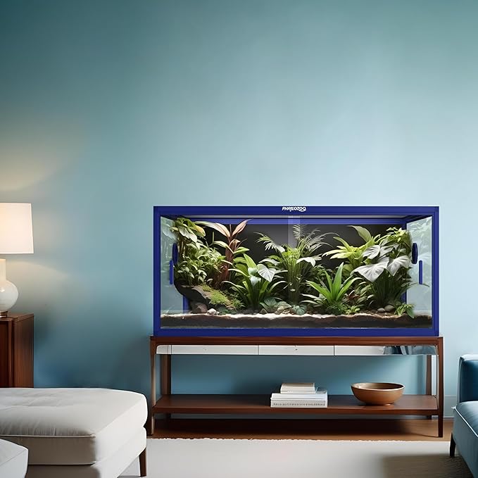 85 Gallon Snake Enclosure, Front Opening Reptile Tank for Easy Maintenance, Reptile Terrarium with Top Screen Ventilation 48''x24''x18''-PawvioPets