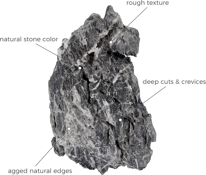 6-8 Inches Natural Seiryu Stone 6 PCS Aquarium Rocks for Aquascaping, Aquarium Landscaping, Terrariums, Fish Tank Decoration, Vivariums, Paludarium, Reptile and Amphibian Enclosures-PawvioPets