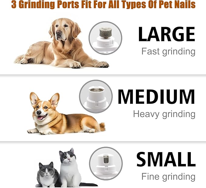 2-in-1 Dog & Cat Nail Clipper and Grinder,LED Lights & Safety Guard for Large Medium Small Dogs Cats Claw Trimmer,Claw Grooming Tool for for Cats and Small Dogs-PawvioPets
