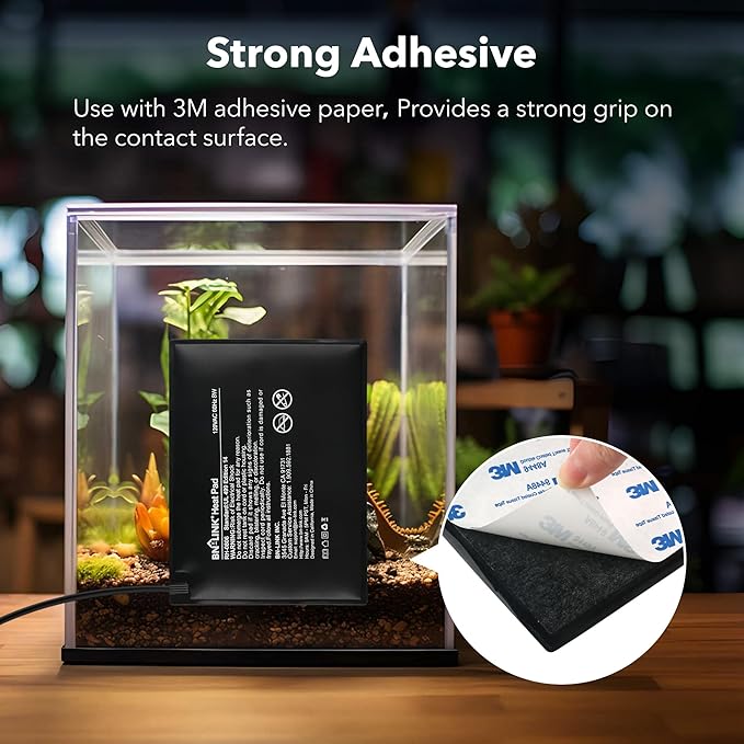 BN-LINK Durable Reptile Heating Pad 6" X 8" with Digital Thermostat Under Tank Heater Terrarium Warmer Combo Set for Turtles, Lizards, Frogs, and Other Reptiles-PawvioPets