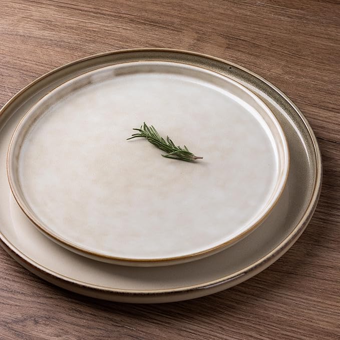 GBHOME Ceramic Dinnerware Sets for 12, 36 Pieces Stoneware Plates and Bowls Sets, Reactive Glaze Dishes -Scratch Resistant, Dishwasher&Microwave Safe-PawvioPets