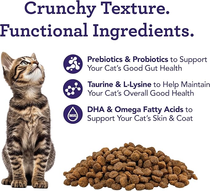 Get Naked Digestive Health Crunchy Cat Treats 6oz - Chicken Flavor, Grain-Free Cat Probiotics for Indoor Cats, Supports Healthy Digestion, Dental Health & Immunity, Made in The USA-PawvioPets