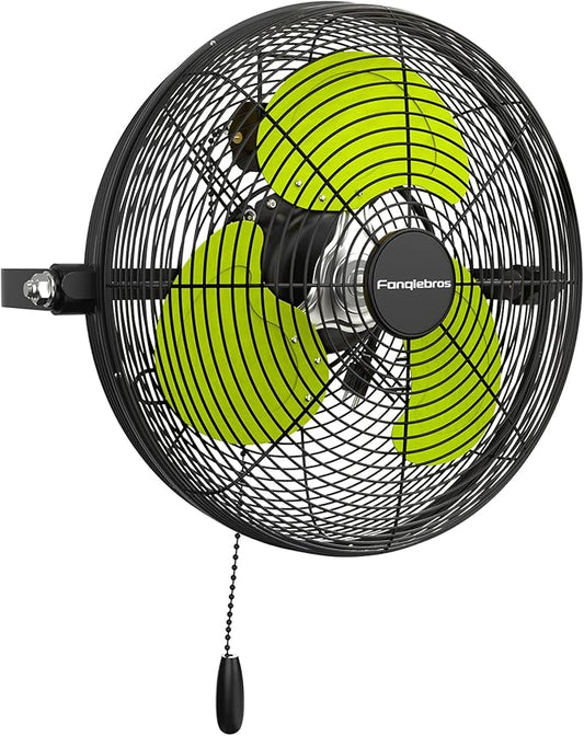 12 IN High Velocity Wall Mount Fan, 3 Speed Industrial Wall Fan with Sealed Motor, 2500 CFM Adjustable Air Circulator for Garage, Commercial, Greenhouse, Warehouse & Gazebo Use, UL Listed-PawvioPets